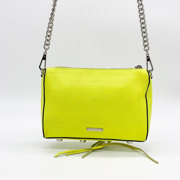 REBECCA MINKOFF Avery Leather Crossbody Bag Yellow - Picture 2 of 13